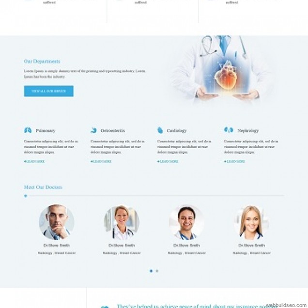Website of medical and health examination center