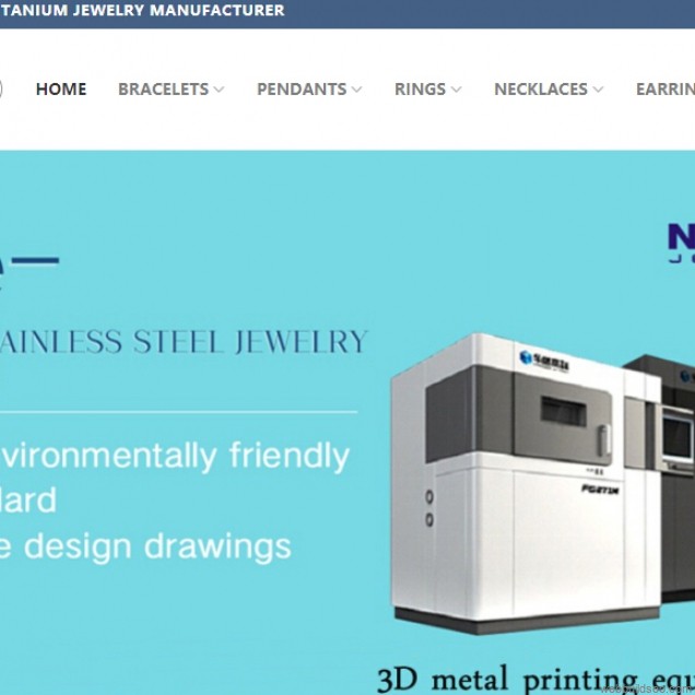 Nerez3D印刷アクセサリー会社のウェブサイト